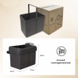 Waste bin recessed 15 liters anthracite - AFB15AN