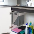 Ausziehbarer Einbau-Abfalleimer 20 Liter, Seitenwandmontage