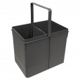 Einbauabfallbehälter 20 Liter anthrazit inklusive Trennwand für 2x10 Liter Einbauabfallbehälter 20 Liter anthrazit inklusive Trennwand für 2x10 Liter