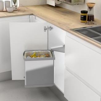 Eingebauter Abfalleimer 21 Liter aus Edelstahl Eingebauter Abfalleimer 21 Liter aus Edelstahl