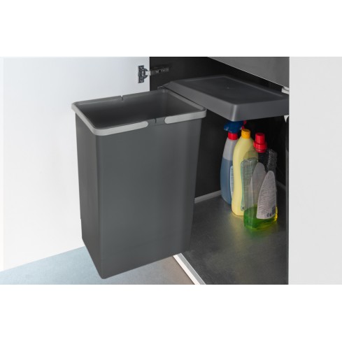 Waste bin recessed 24 liters anthracite