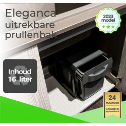 Pull-out built-in waste bin 16 liters 