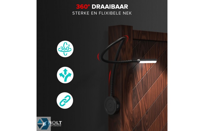LED Bed reading lights with dual USB port (2 pcs) - BLLIQ2011