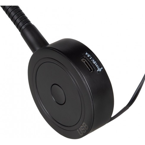 Led bedside lamps with flexible arm, dimming function, USB and USB-C (2 pcs) 