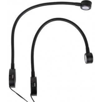 LED-Nachttischlampe mit USB und USB-C und Dimmfunktion (2 Stück) 