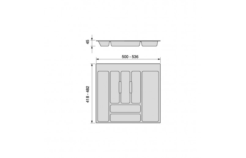 Besteckanordnung anthrazit