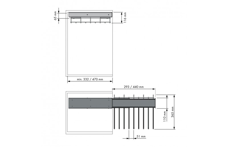 Hosenhalter Exzellent Ausziehbar silber/chrom 9 Hosen - Bret009