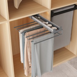 Hosenhalter Exzellent Ausziehbar silber/chrom 9 Hosen 