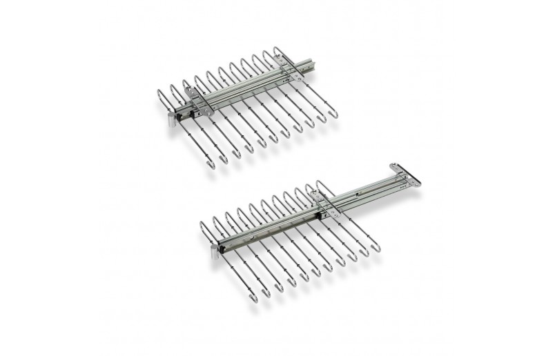 Pull-out trouser rack chrome for 11 pants - BRET11AS