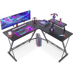 Gaming-tisch Dex schwarz Holzmaserung oben Gaming-tisch Dex schwarz Holzmaserung oben