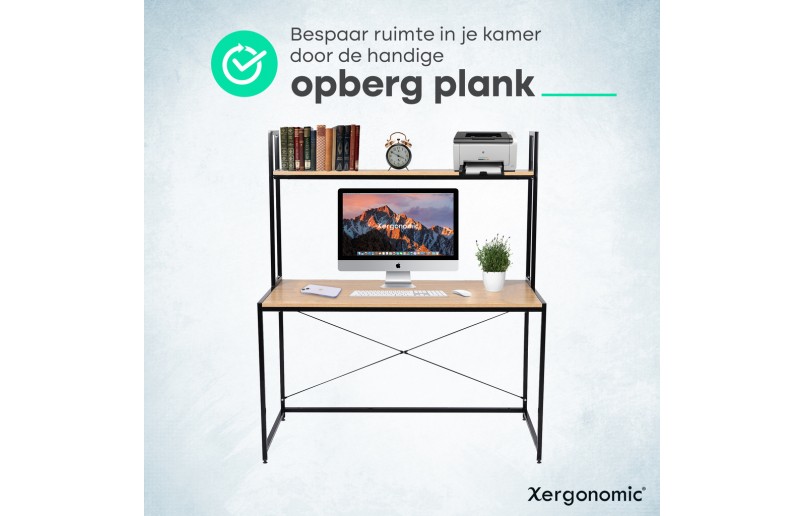 Industrie-Schreibtisch mit Regal 120x60x140 cm