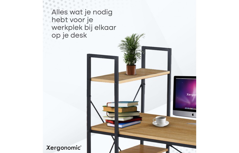 Industrie-Schreibtisch mit Regalen 120x64x72 cm