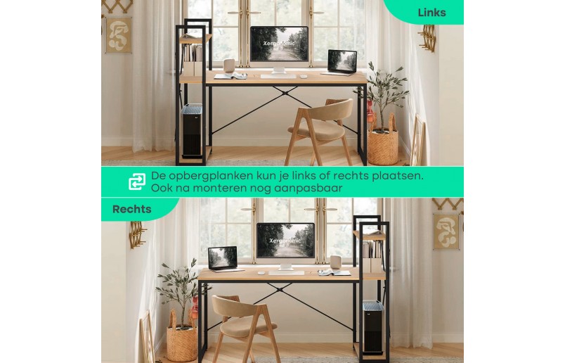 Industrie-Schreibtisch mit Regalen 120x64x72 cm