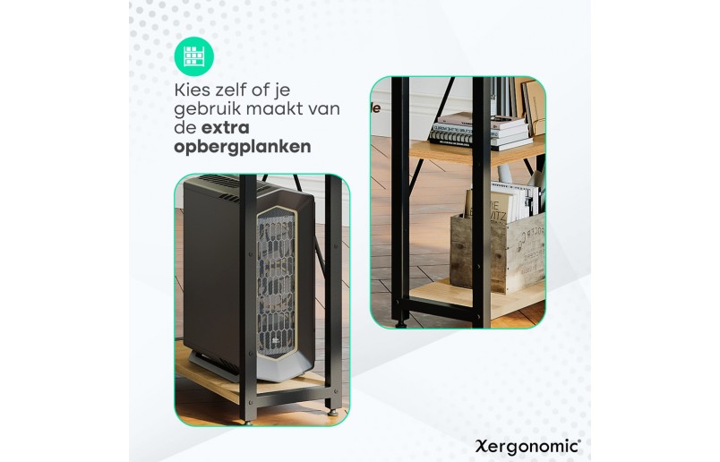 Industrie-Schreibtisch mit Regalen 120x64x72 cm