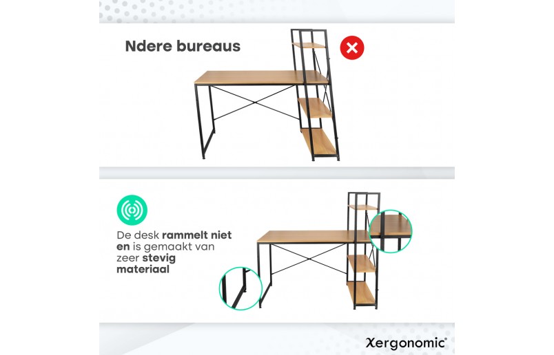 Industrie-Schreibtisch mit Regalen 120x64x72 cm