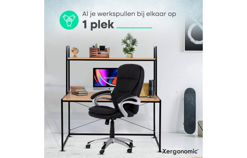 Industrie-Schreibtisch mit Regal 120x60x140 cm