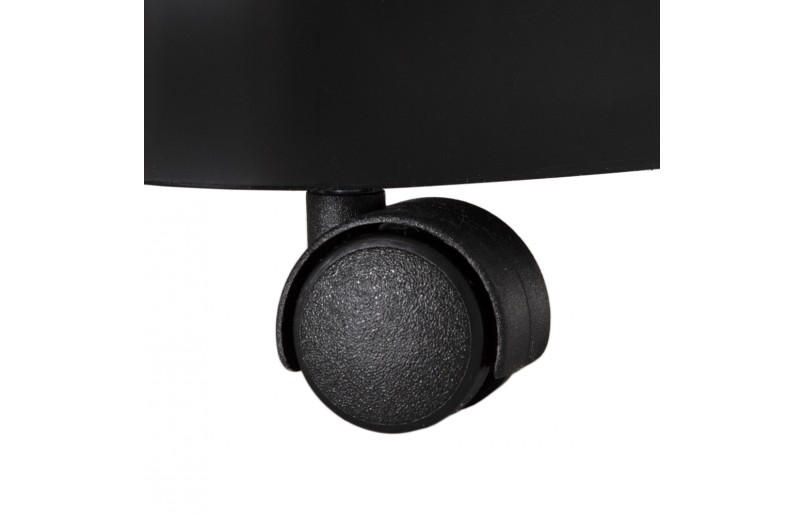 Laundry sorter black plastic with 3 compartments, total 124 liters