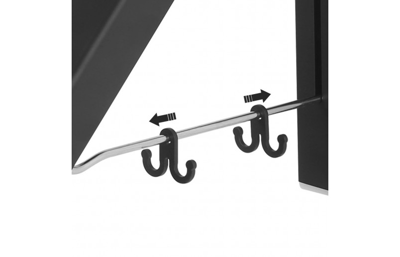 Milano Luxurious folding wardrobe holder/drying rack black - MLUK40B