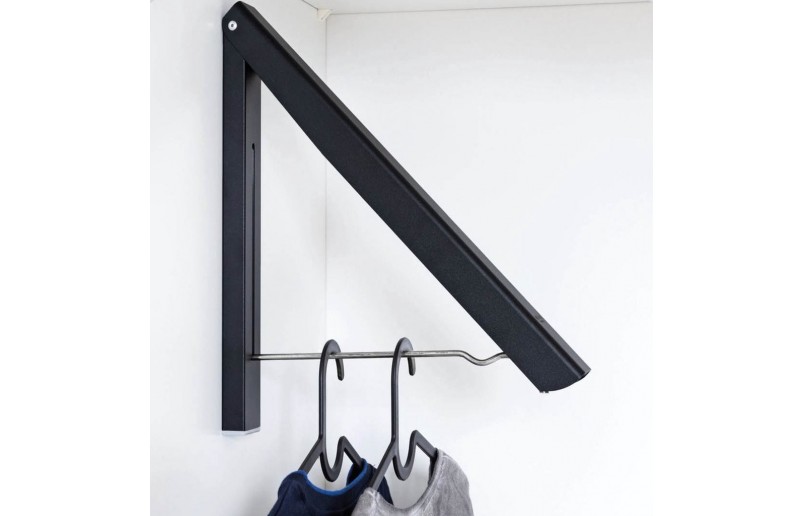 Milano Luxurious folding wardrobe holder/drying rack black - MLUK40B