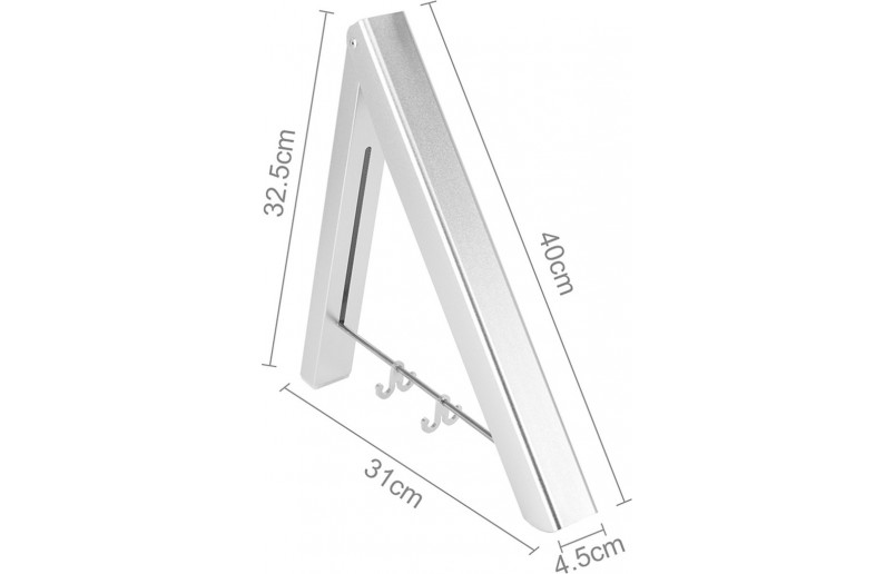 Milano Luxurious folding wardrobe holder/drying rack silver - MLUK40S
