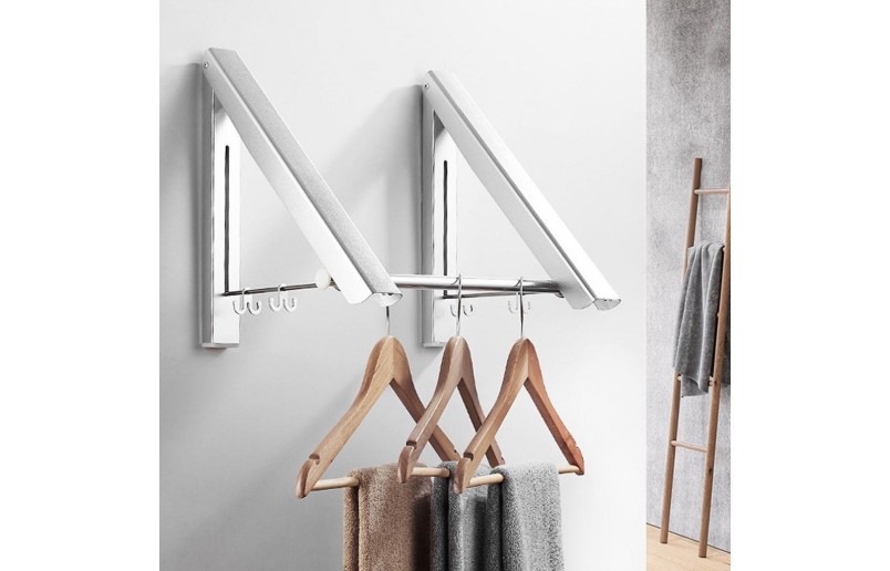 Milano Luxurious folding wardrobe holder/drying rack silver - MLUK40S