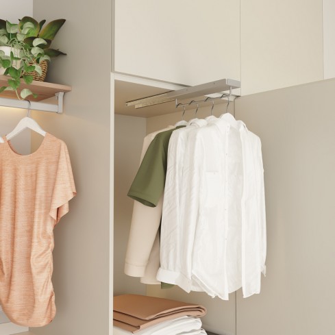 Ausziehbare kleiderstange Luxus Silberfarben (extra schweres Modell), in 4 Größen Ausziehbare kleiderstange Luxus Silberfarben (extra schweres Modell), in 4 Größen