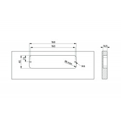 Einlassgriff Coby mattschwarz 175x55 mm