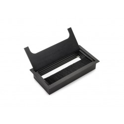 Kabeleinführung rechteckig schwarz Aluminium 160x80 mm