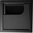 Kabeldurchführung quadratisch schwarz Aluminium 80 x 80 mm