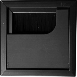 Kabeldurchführung quadratisch schwarz Aluminium 80 x 80 mm