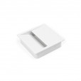 Cable entry square white plastic