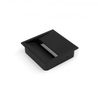 Kabeldurchführung quadratisch schwarzer Kunststoff