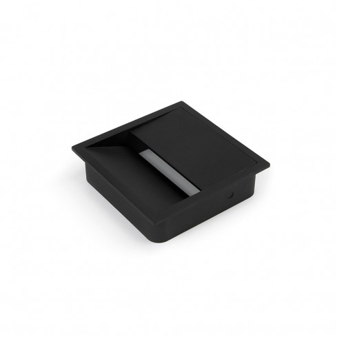 Cable grommet square black plastic