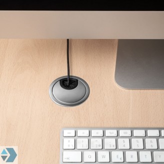 Kabeldurchführung mattchrom ø 60mm Metall