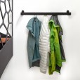 Wall coat rack industrial with 9 hooks