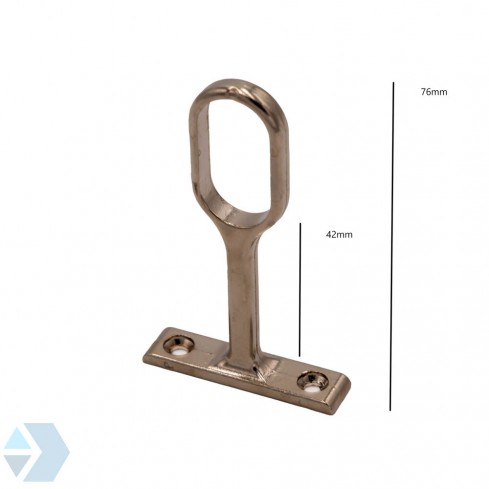 Cabinet tube / rod center support oval