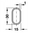 Clothes rod oval aluminum, length 90 - 120 -150 cm