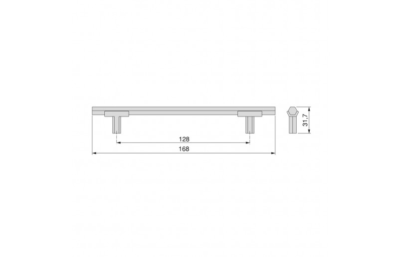 Greep Riad brons 168 mm - GRE1708