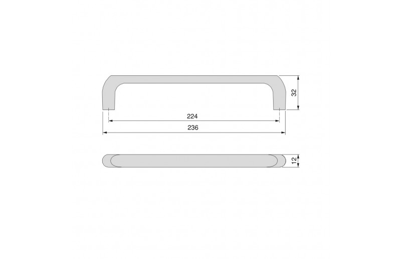 Stiel zagreb schwarz 236 mm - GRE0814