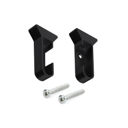 Cabinet rod holder black (side wall or under shelf) left + right
