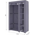 Kleiderschrank klappbar/ abschließbar grau XL - KM3G