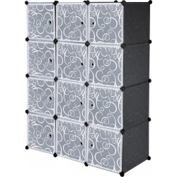 Modularer Kleiderschrank XXL schwarz