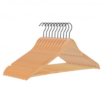 Kleiderbügel A-Qualität, schwarz lackierter Haken  Kleiderbügel A-Qualität, schwarz lackierter Haken