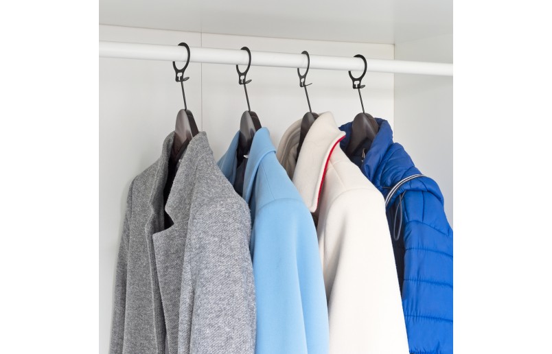 Kleiderbügel A-Qualität, antik lackiert, Anti-Diebstahl-Ring - MLV1000 BHA