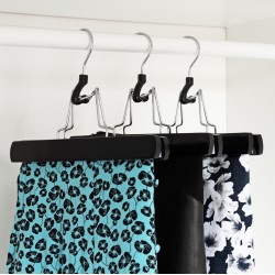 Rockbügel schwarz lackiertes Holz