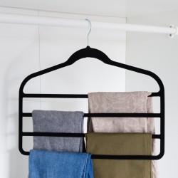 Samt-Hosenbügel mit 4 Ablagen (5 Stück) 