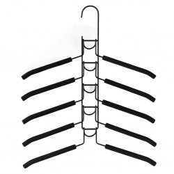 Luxus Kleiderbügel 5 in 1 schwarzes Metall