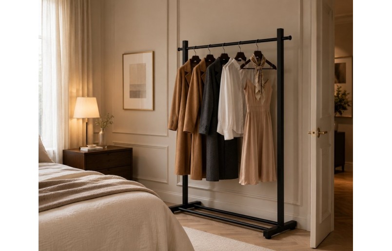 Eleganca – robuster, professioneller Kleiderständer, 120 cm breit