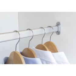 Clothes rod oval aluminum, length 90 - 120 -150 cm