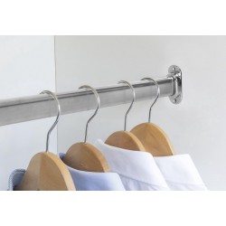 Kleiderstange chrom Metall oval Dickwandung, Länge 90 - 120 - 150 - 200 cm